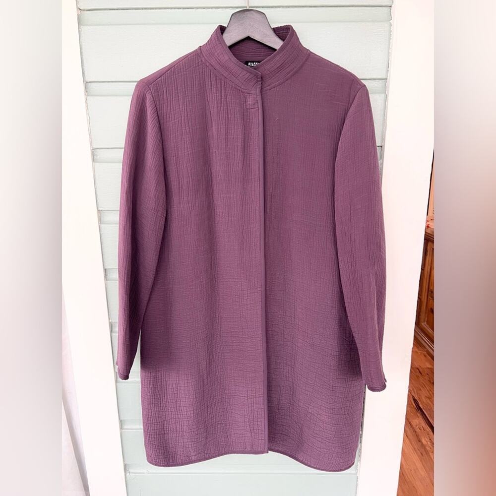 Women's Mauve Stand-Collar Coat